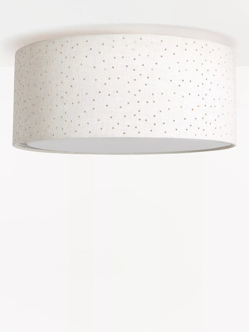 John Lewis Alice semi flush ceiling light natural linen 33cm (British brand)