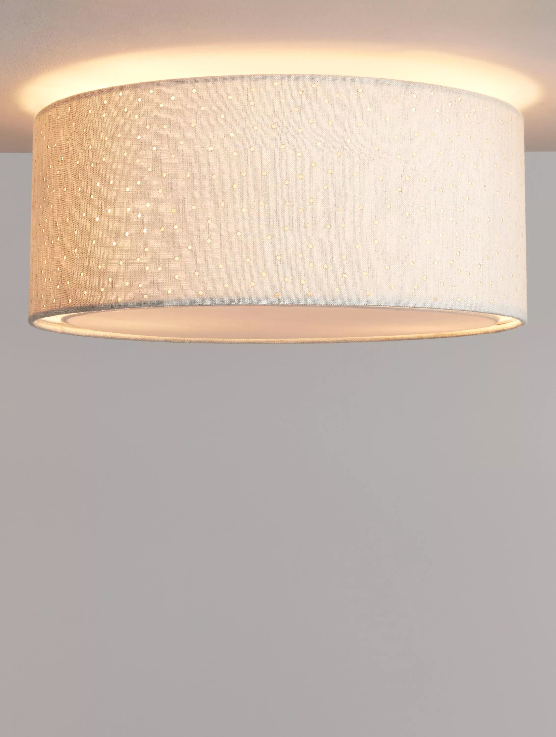 John Lewis Alice semi flush ceiling light natural linen 33cm (British brand)