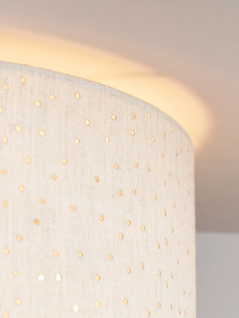 John Lewis Alice semi flush ceiling light natural linen 33cm (British brand)