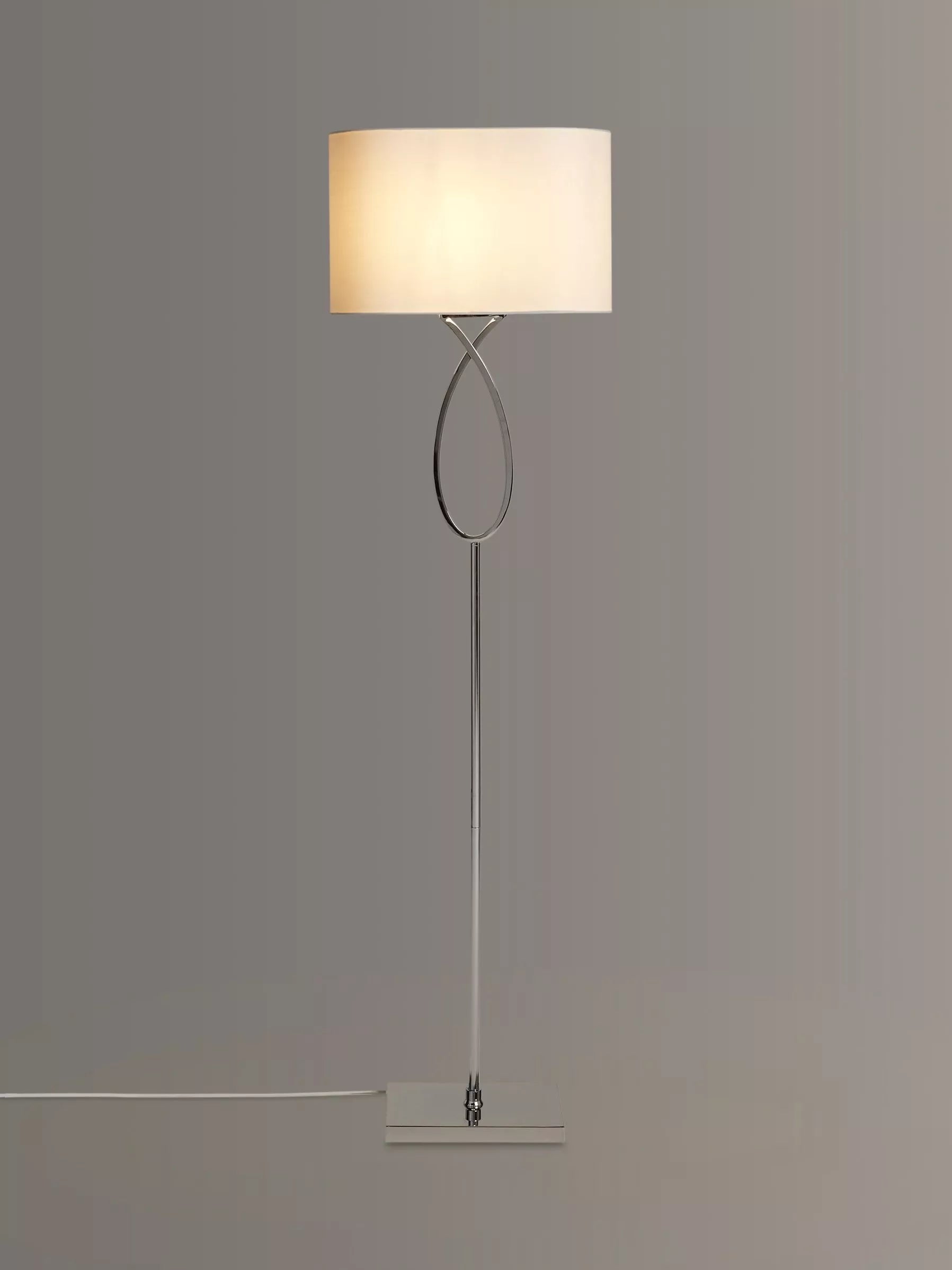 John Lewis Tom floor lamp chrome finish, imported from the UK