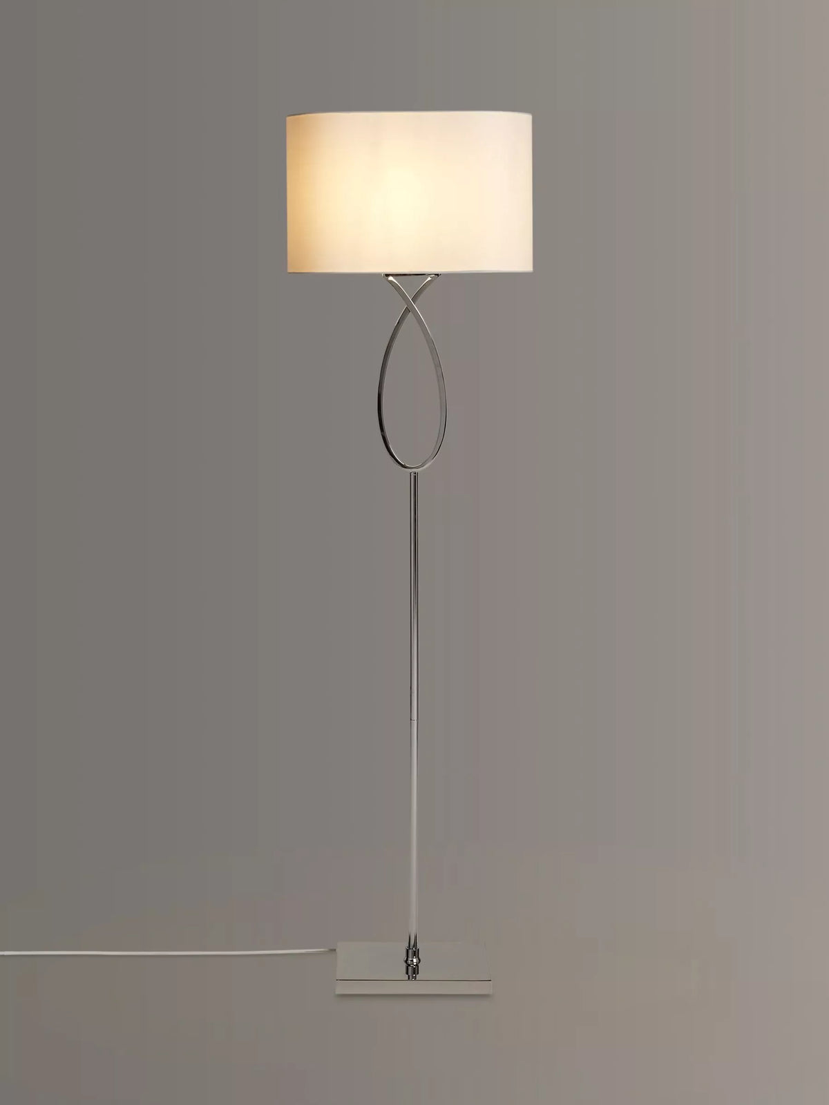 John Lewis Tom floor lamp chrome finish, imported from the UK