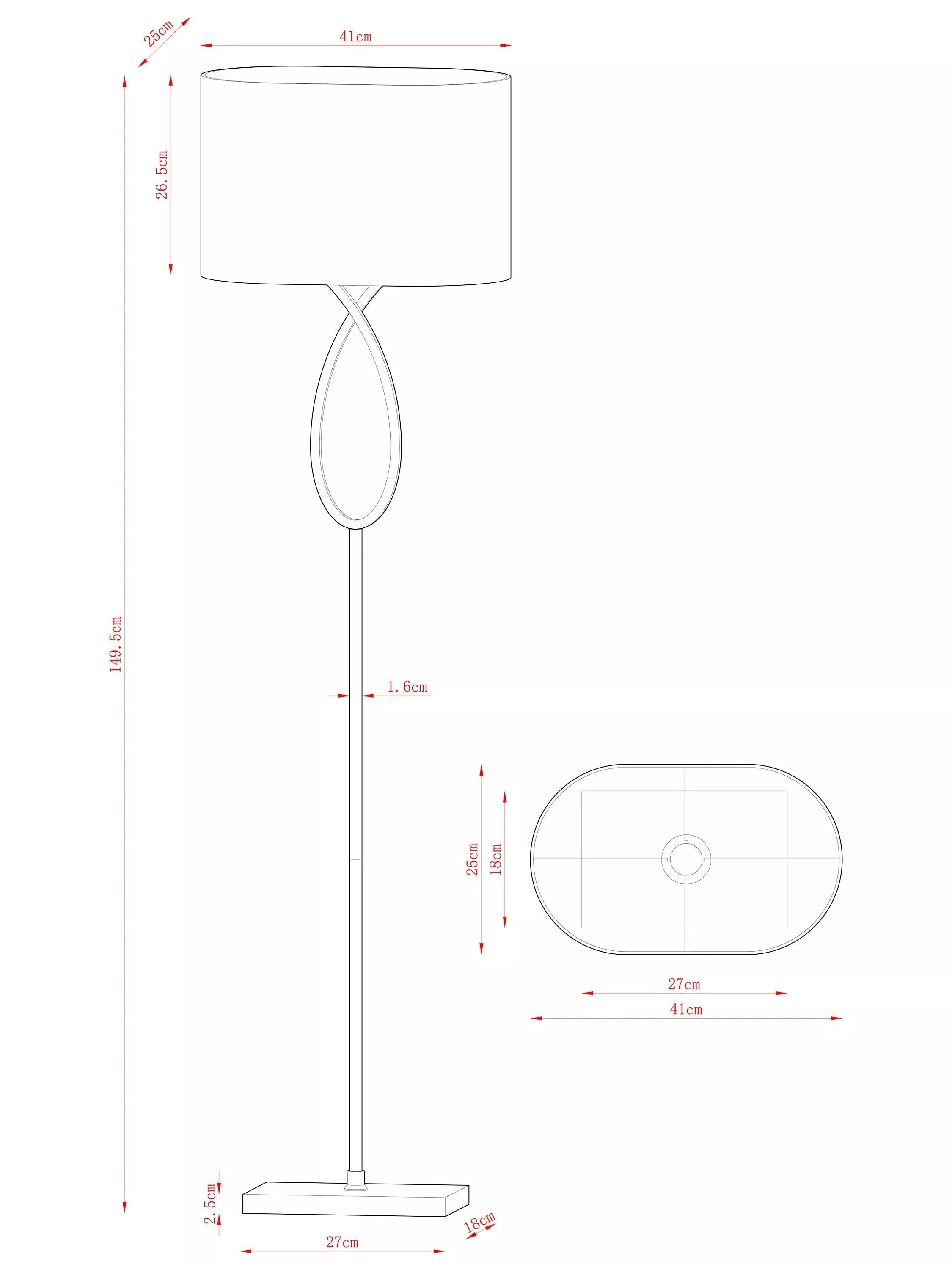 John Lewis Tom floor lamp chrome finish, imported from the UK