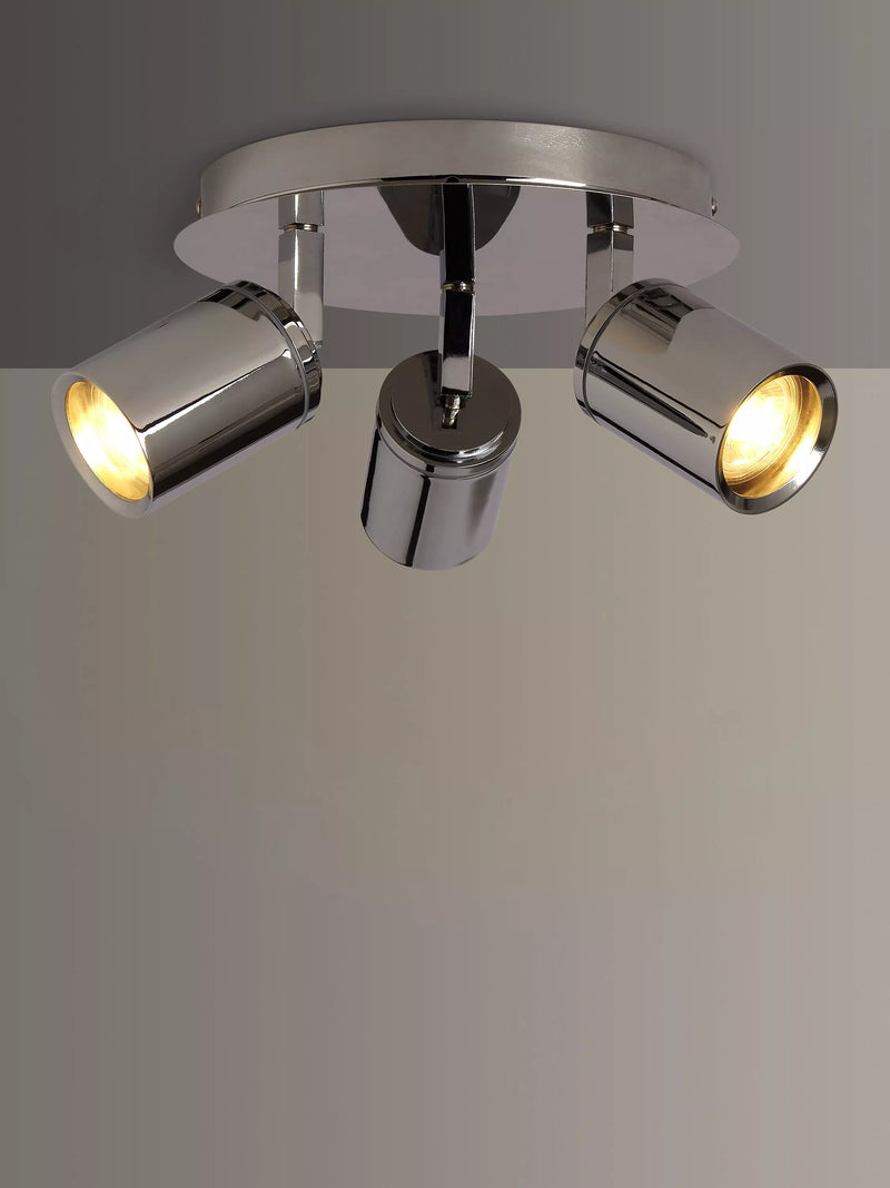 John Lewis Andorra LED ceiling light chrome 3 arm - British product