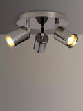 John Lewis Andorra LED ceiling light chrome 3 arm - British product