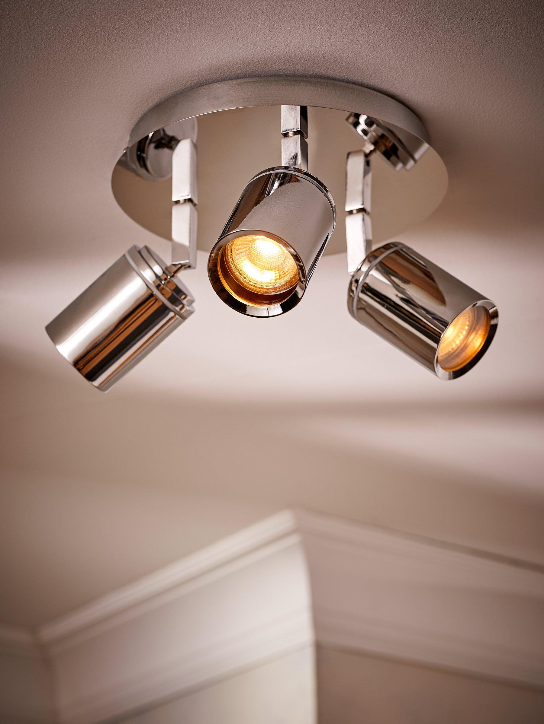 John Lewis Andorra LED ceiling light chrome 3 arm - British product
