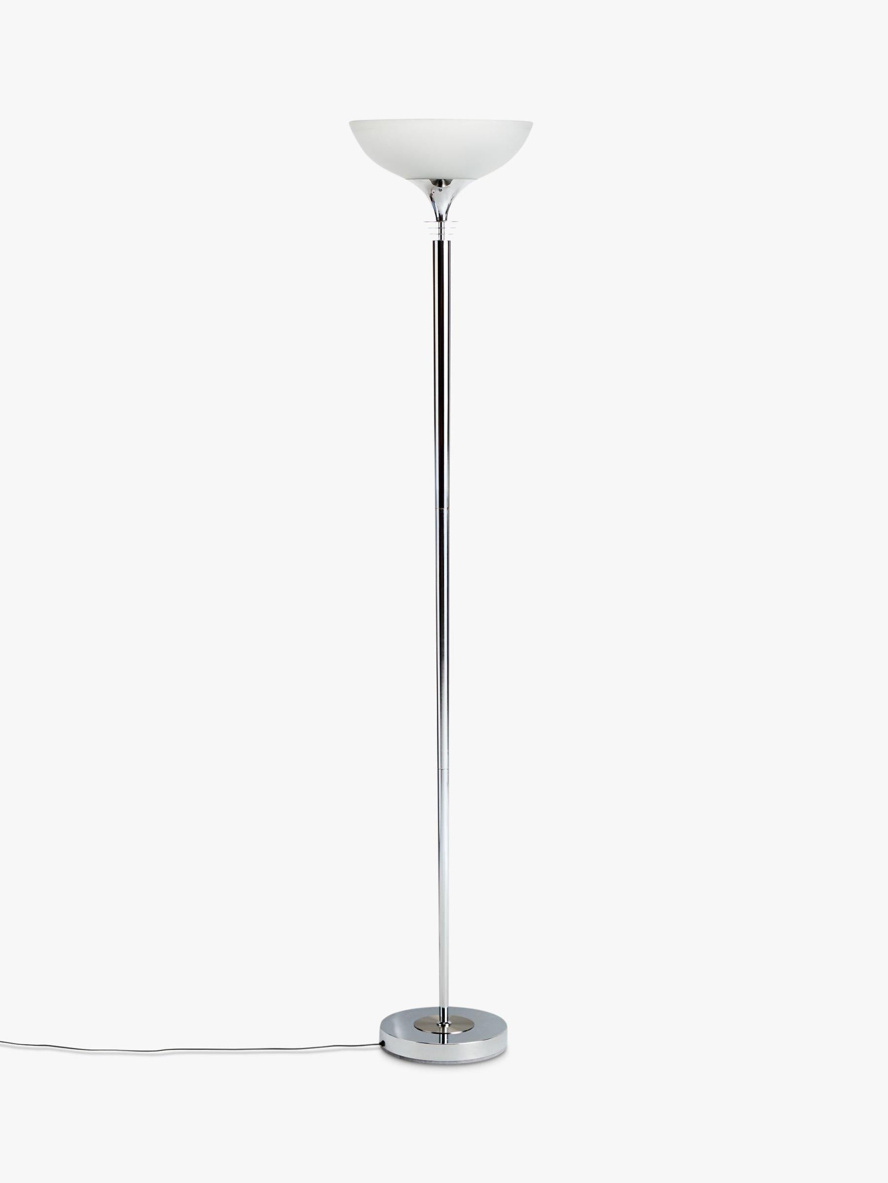John Lewis Azure uplighter floor lamp tall metal glass, UK version
