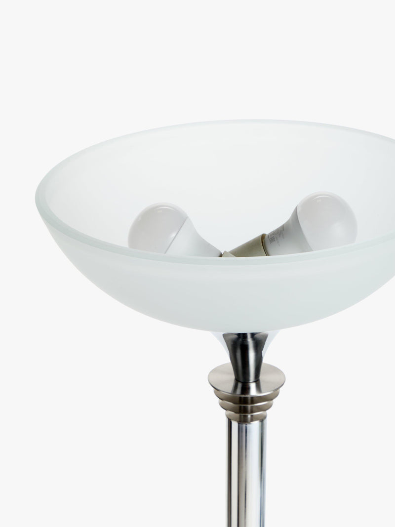 John Lewis Azure uplighter floor lamp tall metal glass, UK version