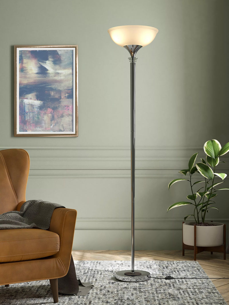 John Lewis Azure uplighter floor lamp tall metal glass, UK version