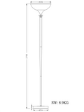 John Lewis Azure uplighter floor lamp tall metal glass, UK version