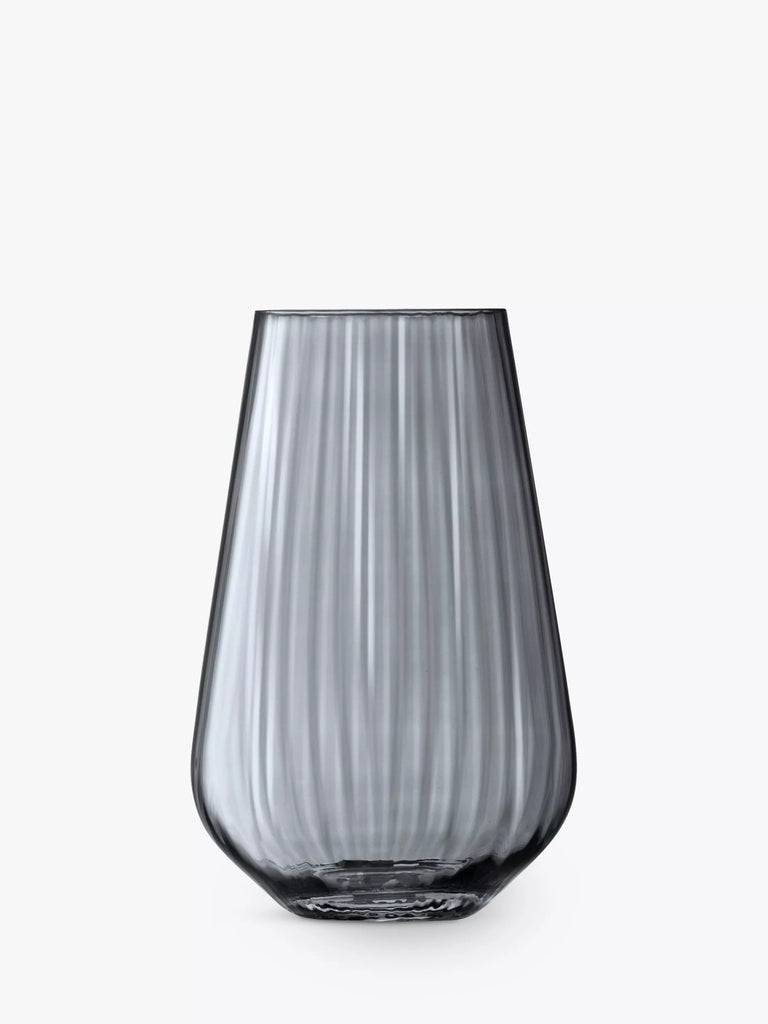 LSA International Lantern Vase, H28cm, Zinc Lustre