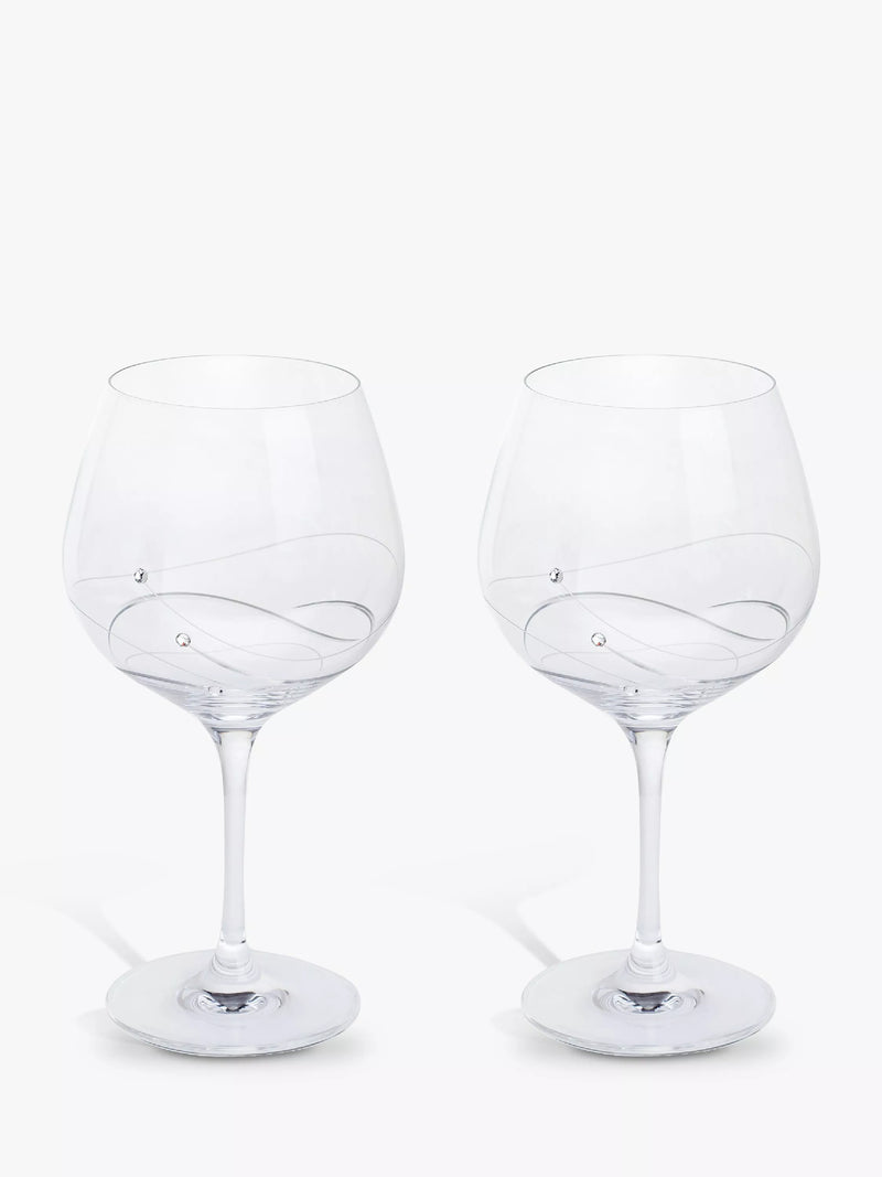 Dartington Crystal Glitz gin copa glass 610ml set of two - British product