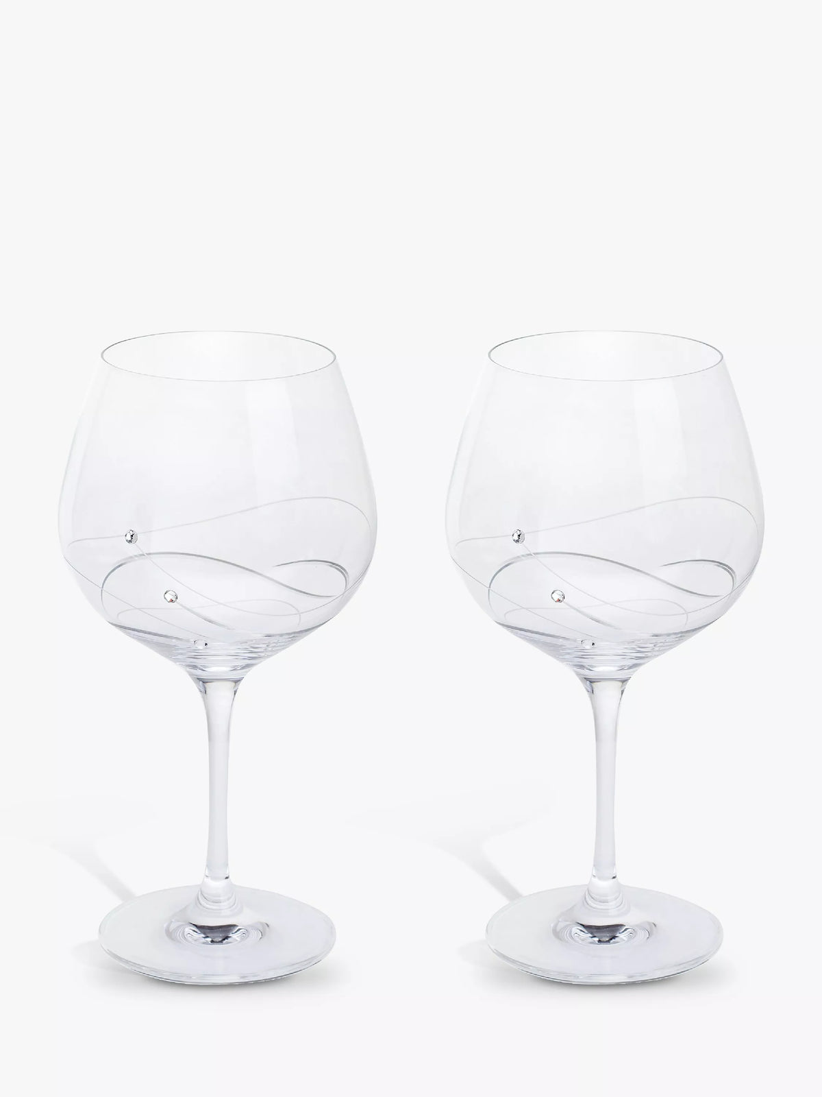 Dartington Crystal Glitz gin copa glass 610ml set of two - British product