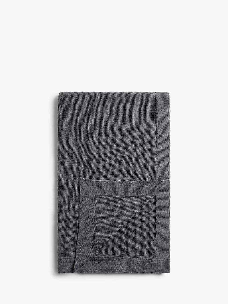 John Lewis Rye Plain Knit Throw