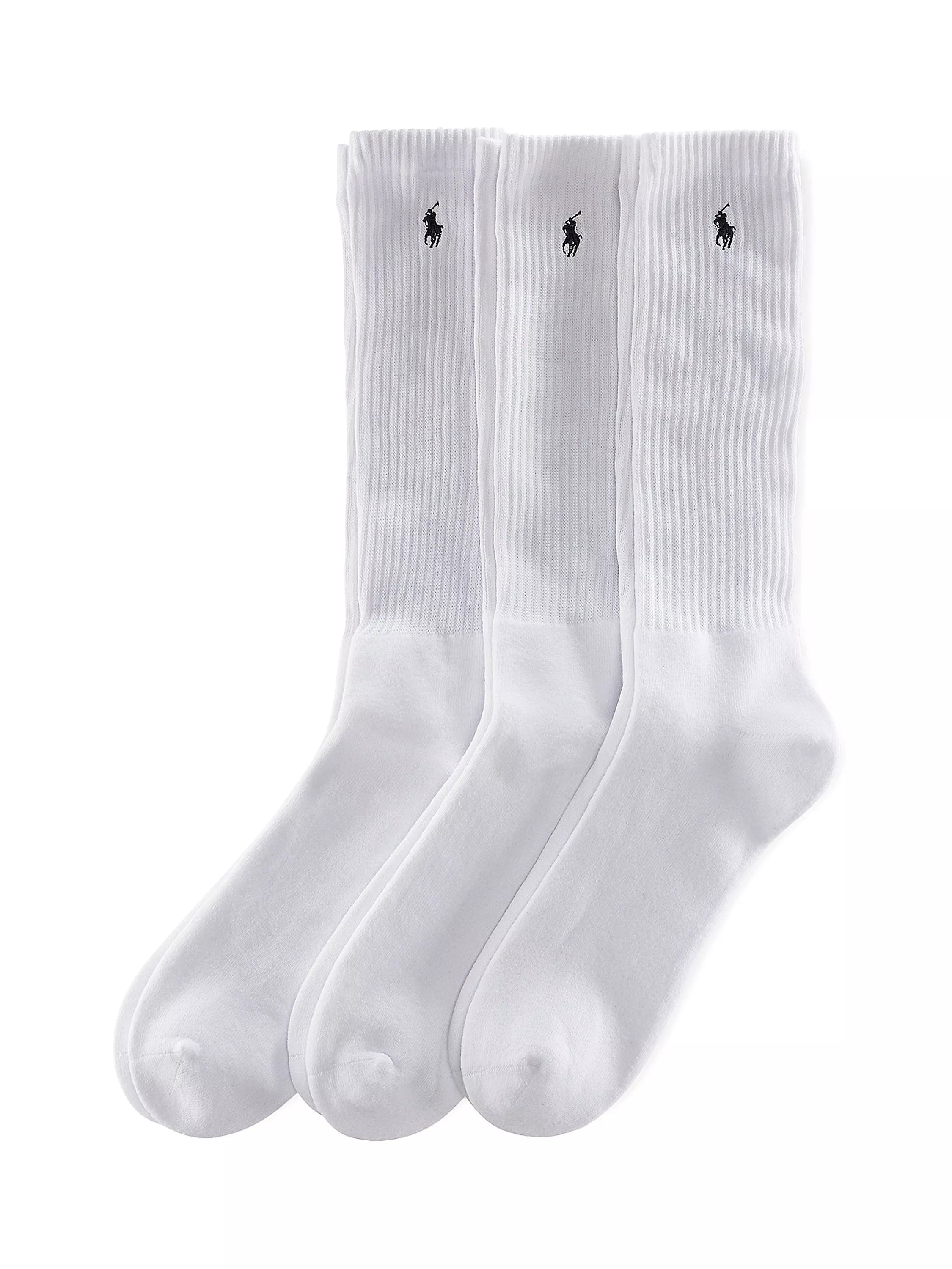 Ralph Lauren white sports socks pack of 3, imported from the UK