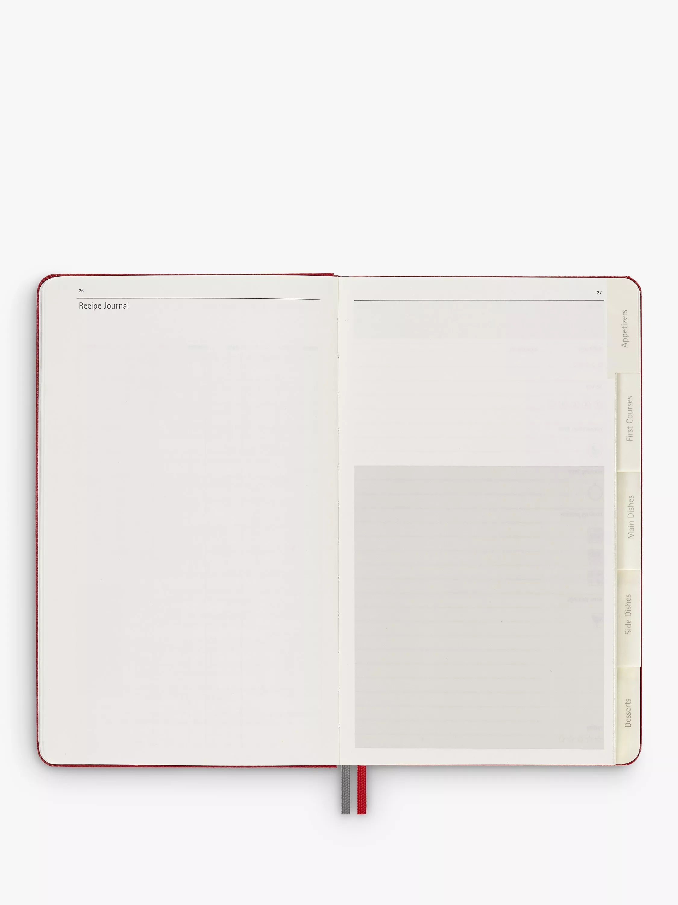 Moleskine Passion Recipe Journal with themed sections, imported from the UK