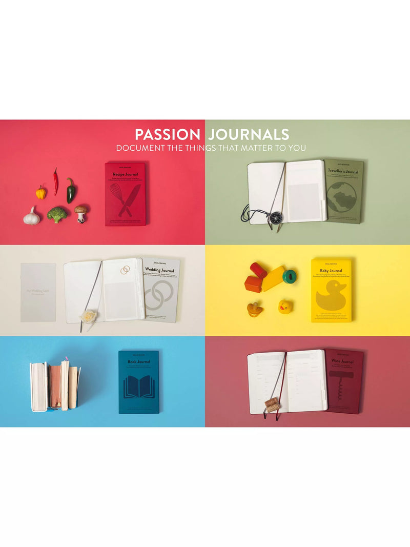 Moleskine Passion Recipe Journal with themed sections, imported from the UK