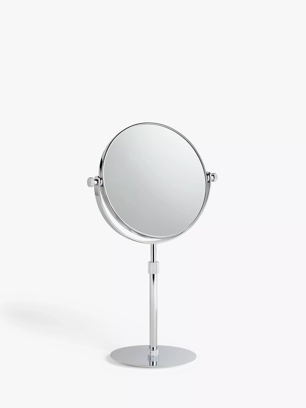 John Lewis magnifying pedestal mirror 3x brass glass - British product