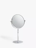 John Lewis magnifying pedestal mirror 3x brass glass - British product