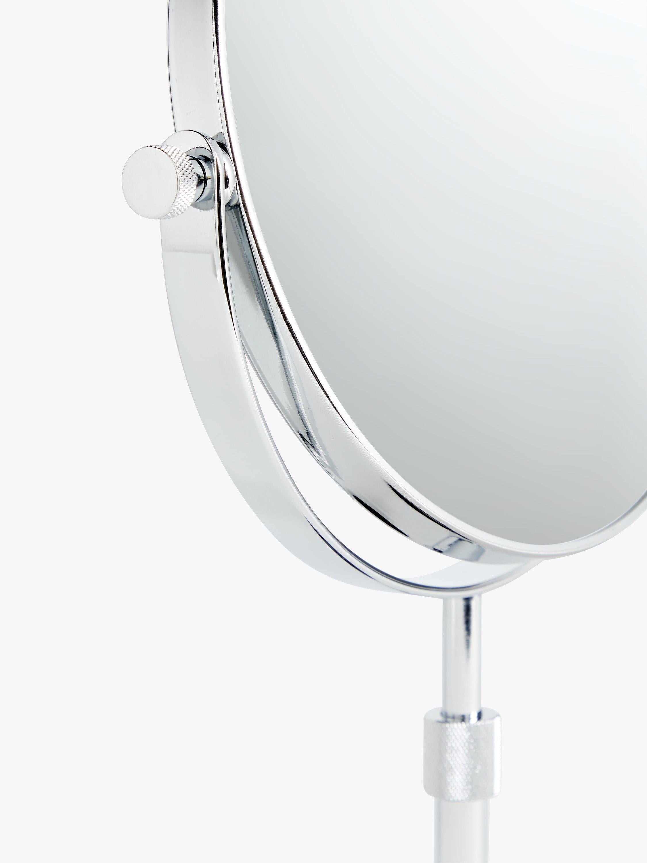 John Lewis magnifying pedestal mirror 3x brass glass - British product