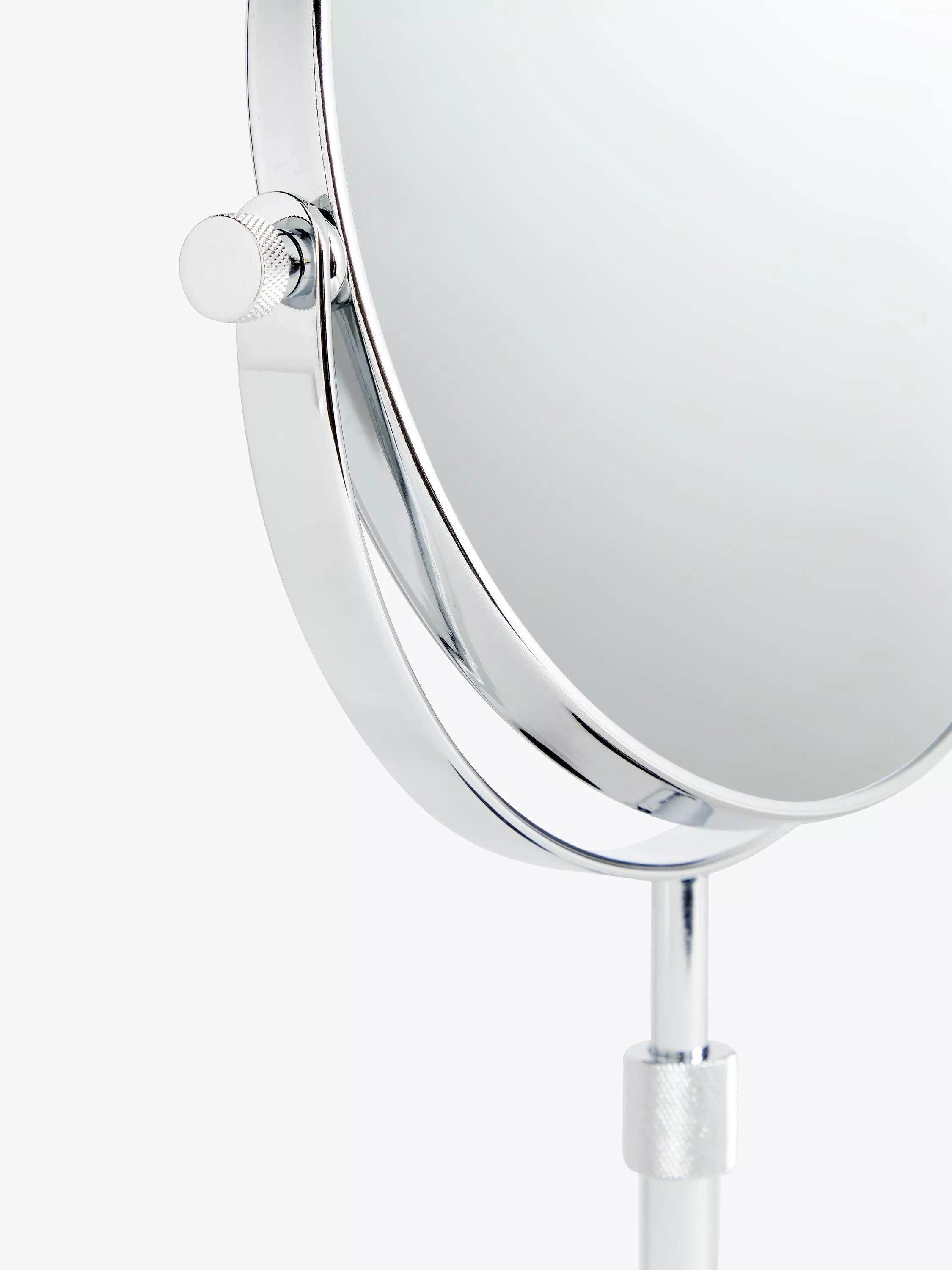 John Lewis magnifying pedestal mirror 3x brass glass - British product