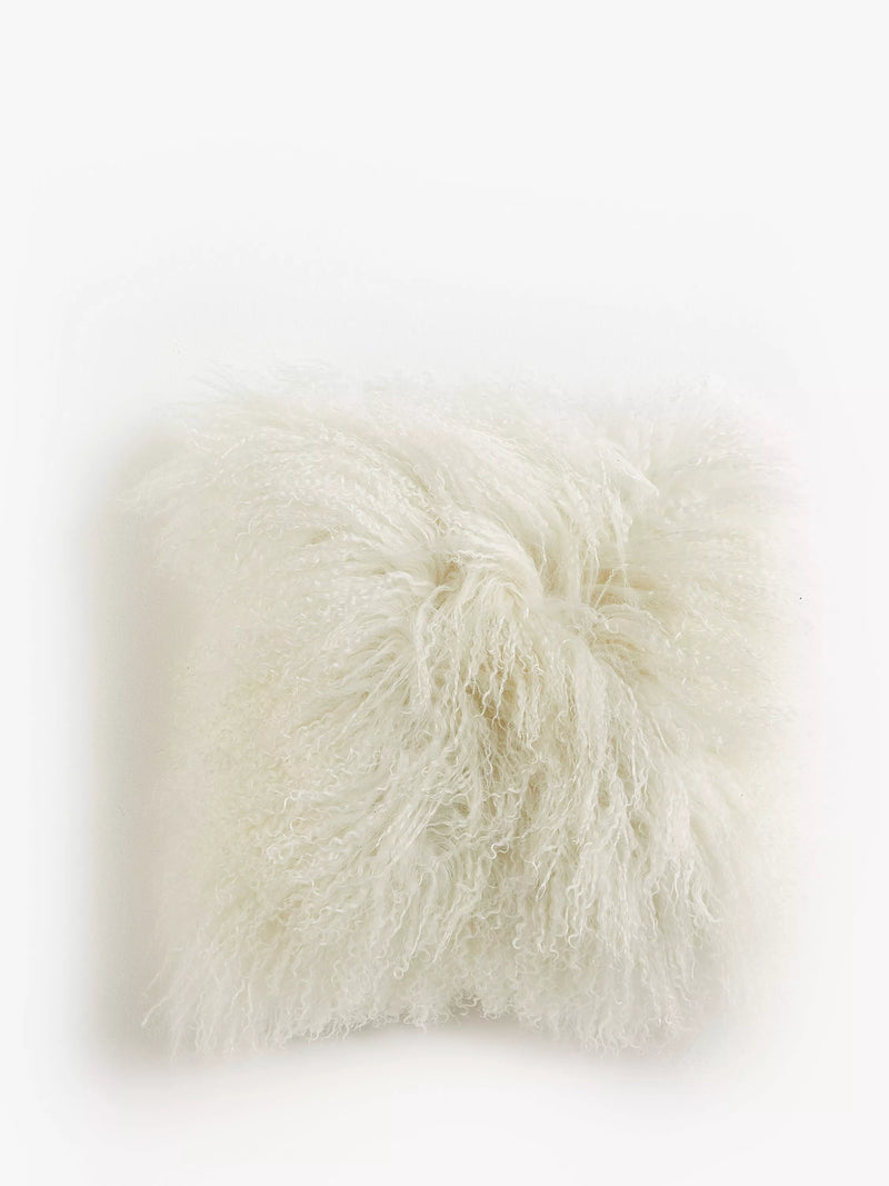 John Lewis Mongolian Sheepskin Cushion 38 x 38cm