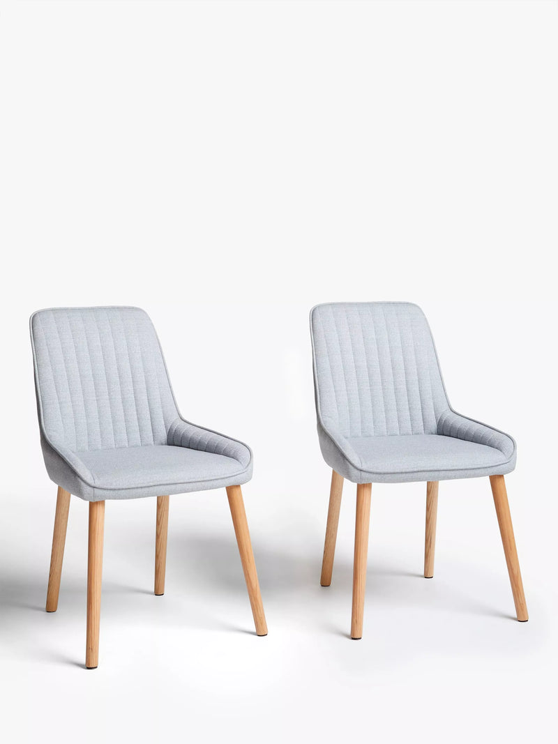 John Lewis Toronto Side Dining Chairs, Set of 2, Grey