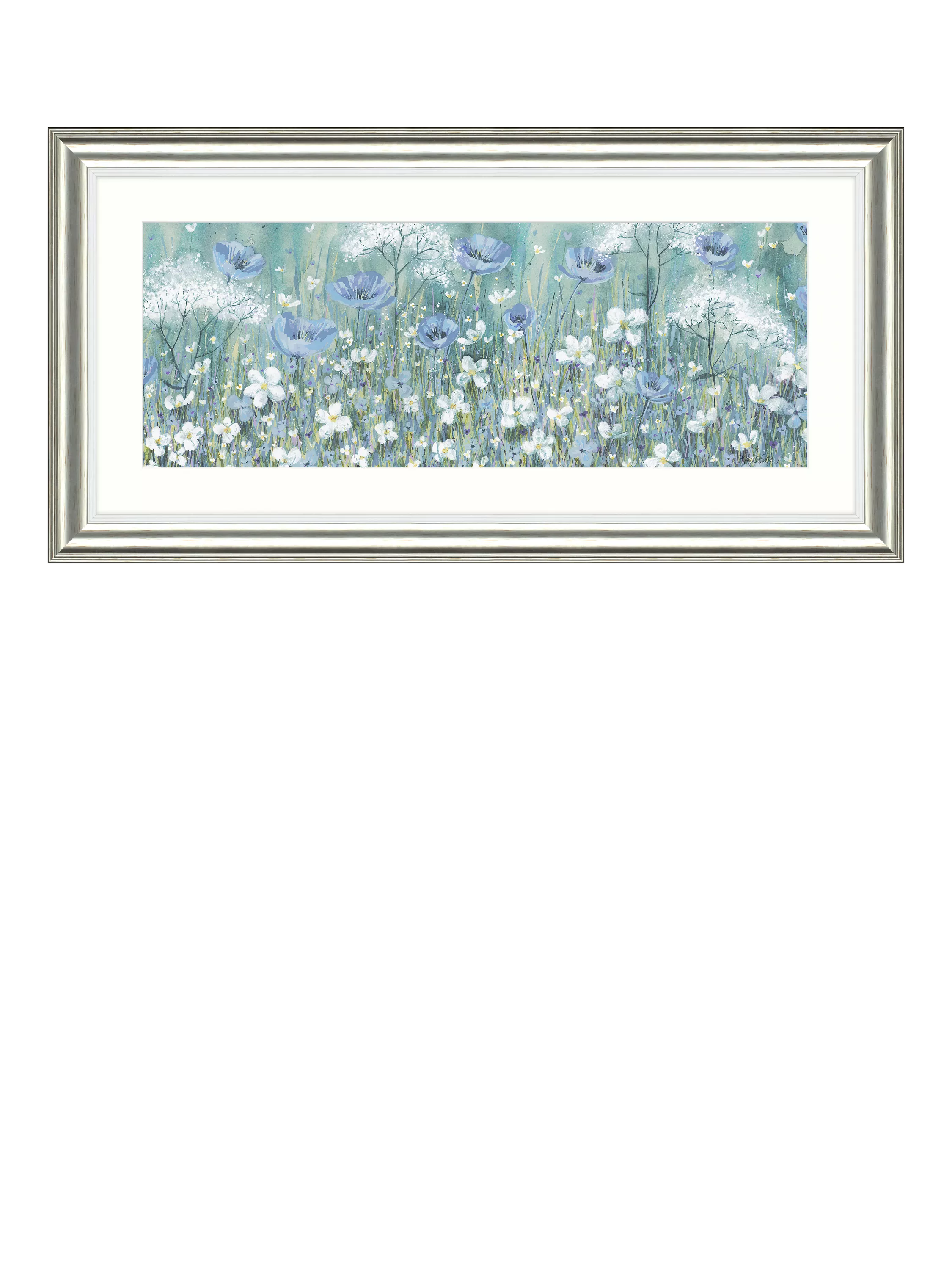 John Lewis framed print Lavender Daisy Meadow 55.5x110.5cm, UK version