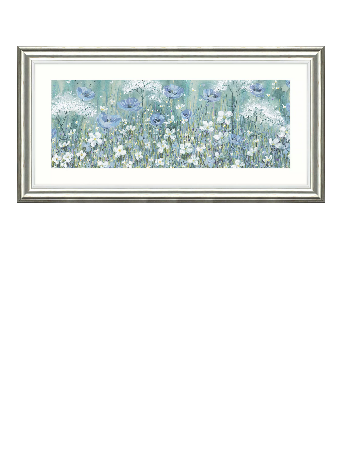 John Lewis framed print Lavender Daisy Meadow 55.5x110.5cm, UK version