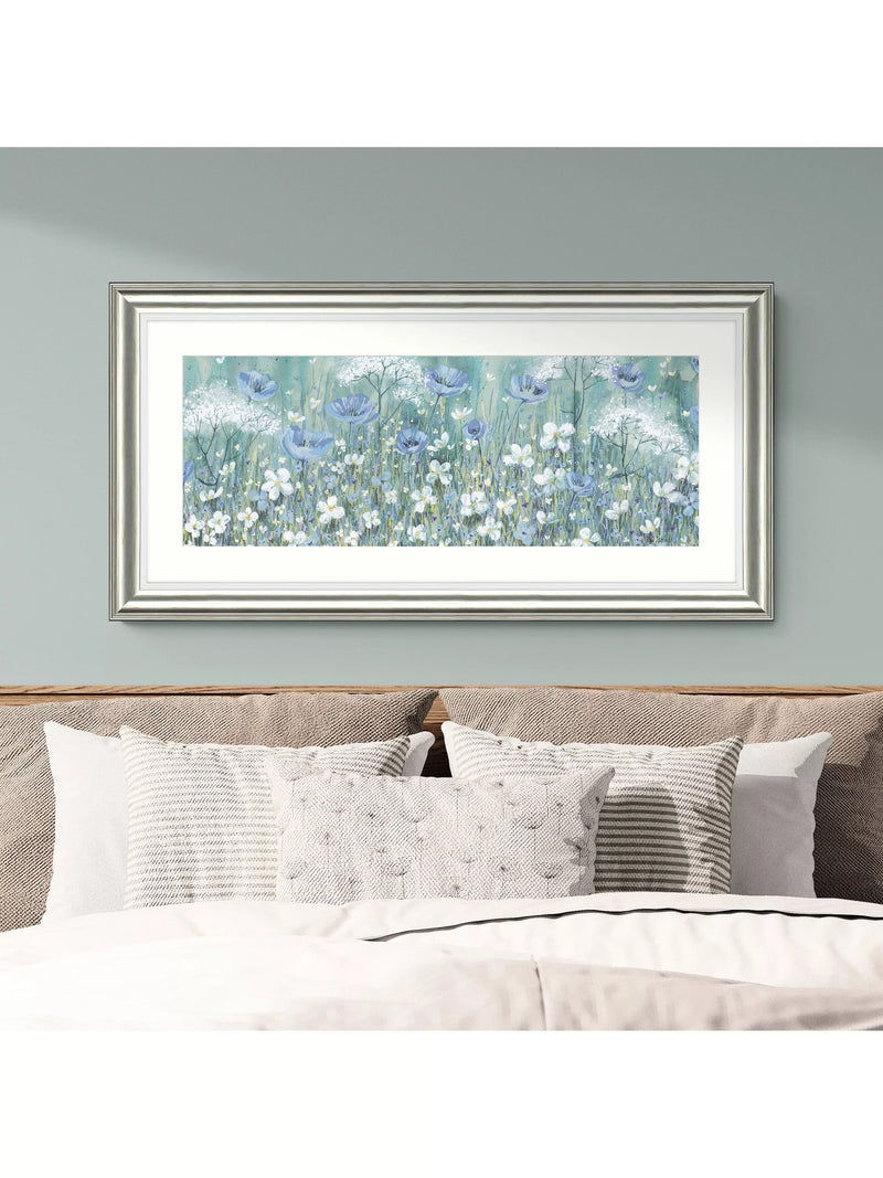 John Lewis framed print Lavender Daisy Meadow 55.5x110.5cm, UK version