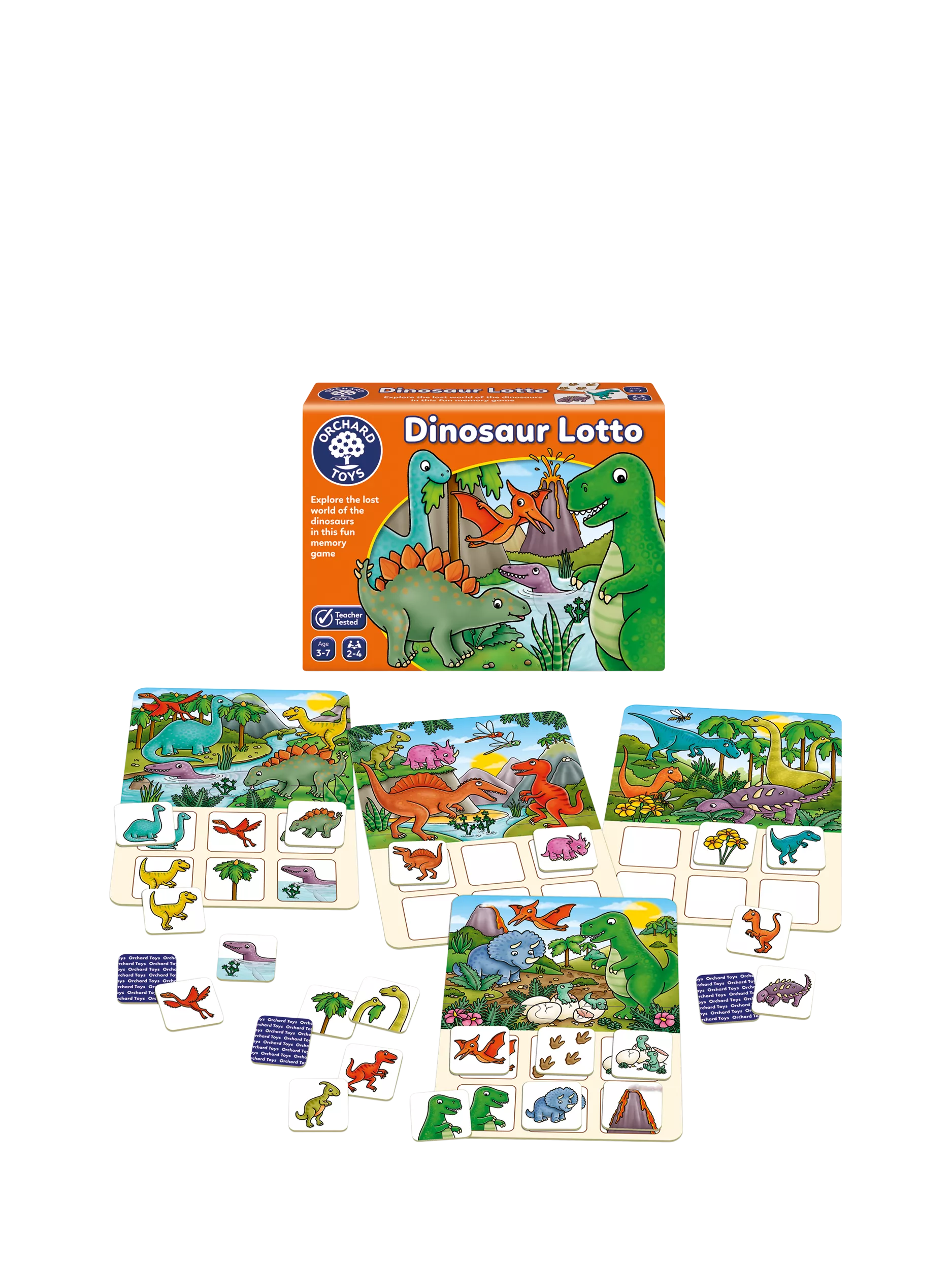 Orchard Toys Dinosaur Lotto matching memory game, UK version