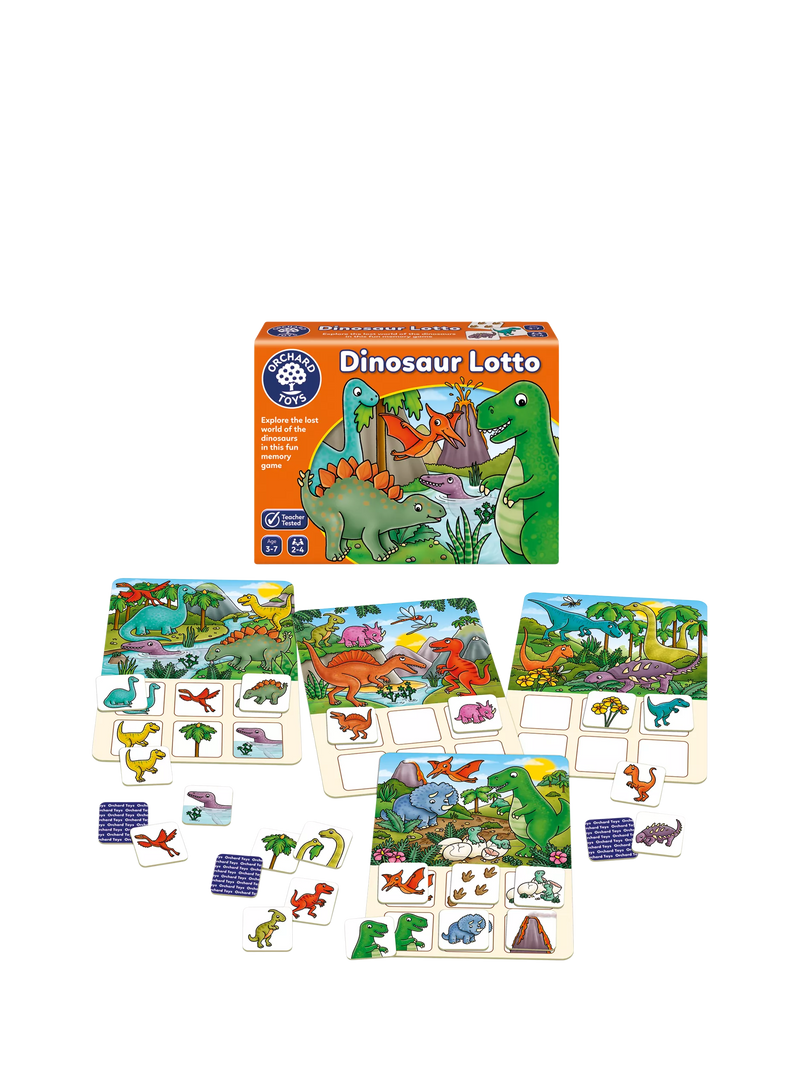 Orchard Toys Dinosaur Lotto matching memory game, UK version
