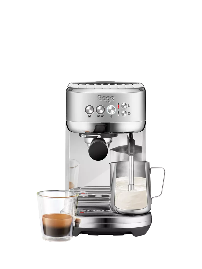 Sage Bambino Plus coffee machine brushed stainless steel, imported from the UK