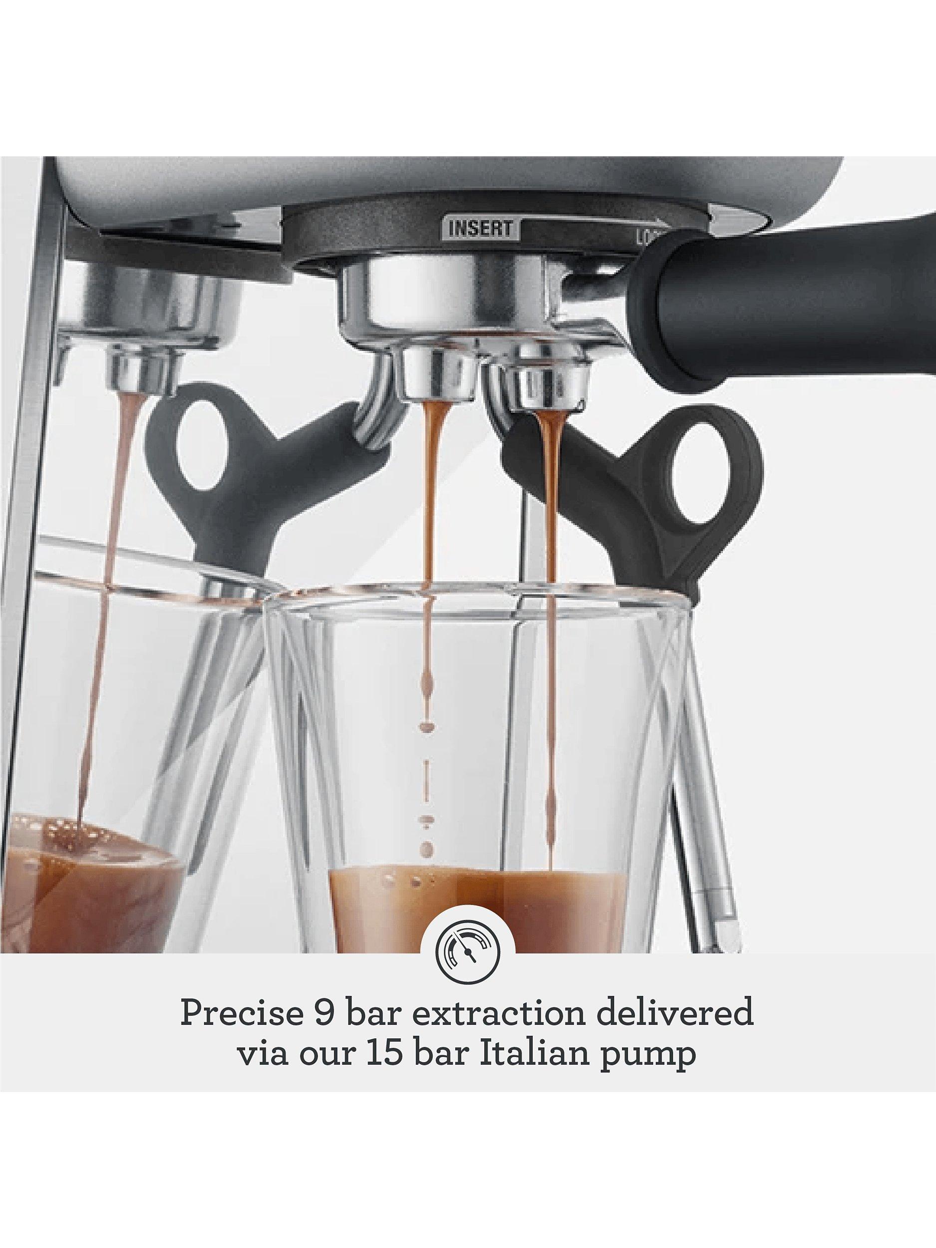 Sage Bambino Plus coffee machine brushed stainless steel, imported from the UK