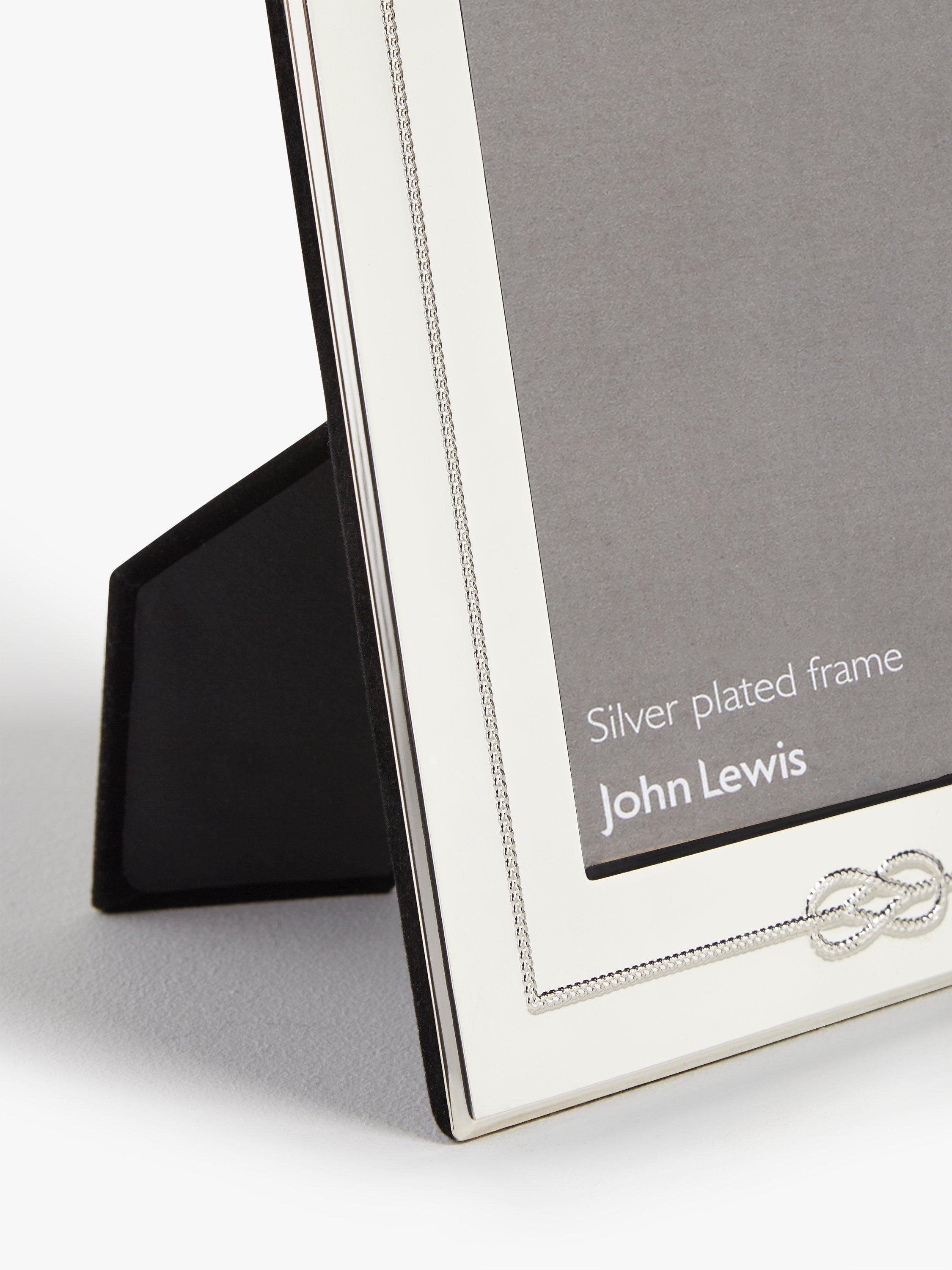 John Lewis Victoria Love Knot Photo Frame Silver Plated, UK version