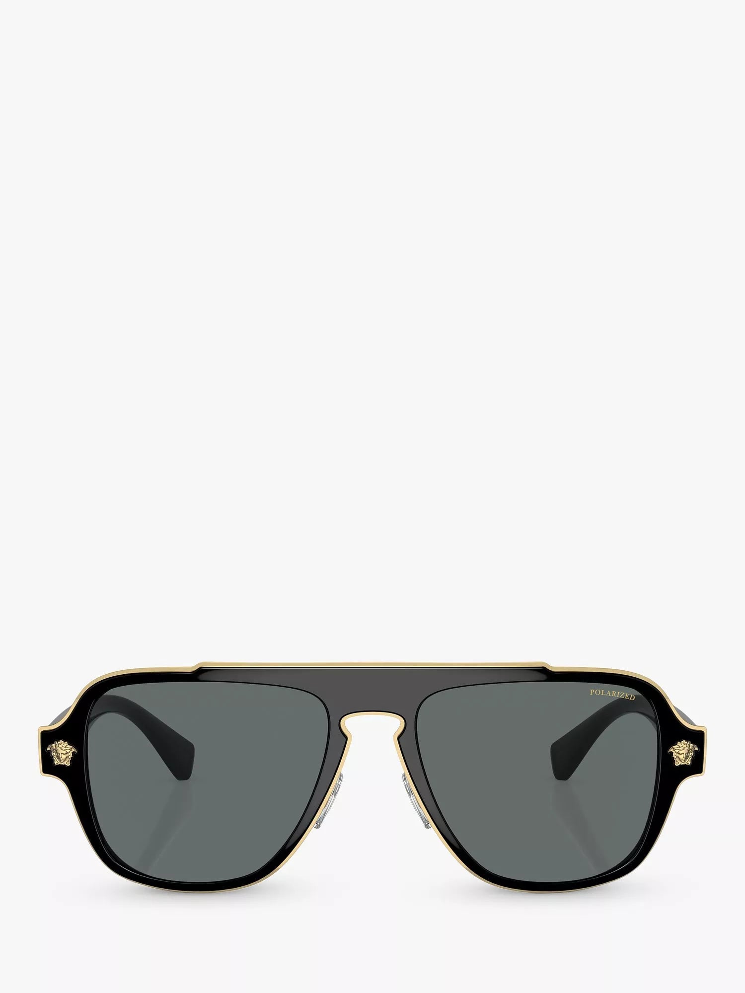 Versace sunglasses polarised geometric black grey 56mm, UK version