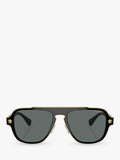 Versace sunglasses polarised geometric black grey 56mm, UK version