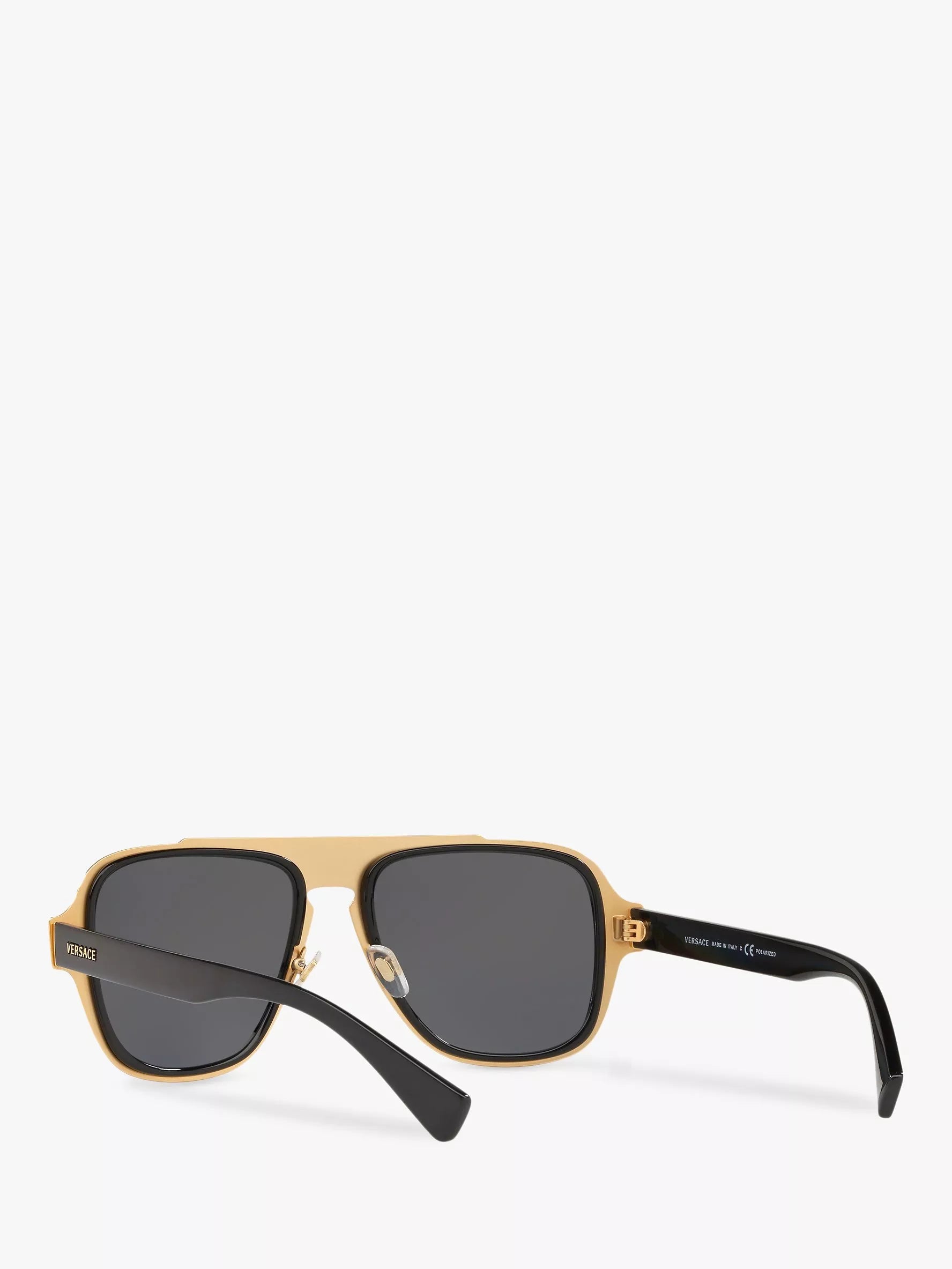 Versace sunglasses polarised geometric black grey 56mm, UK version
