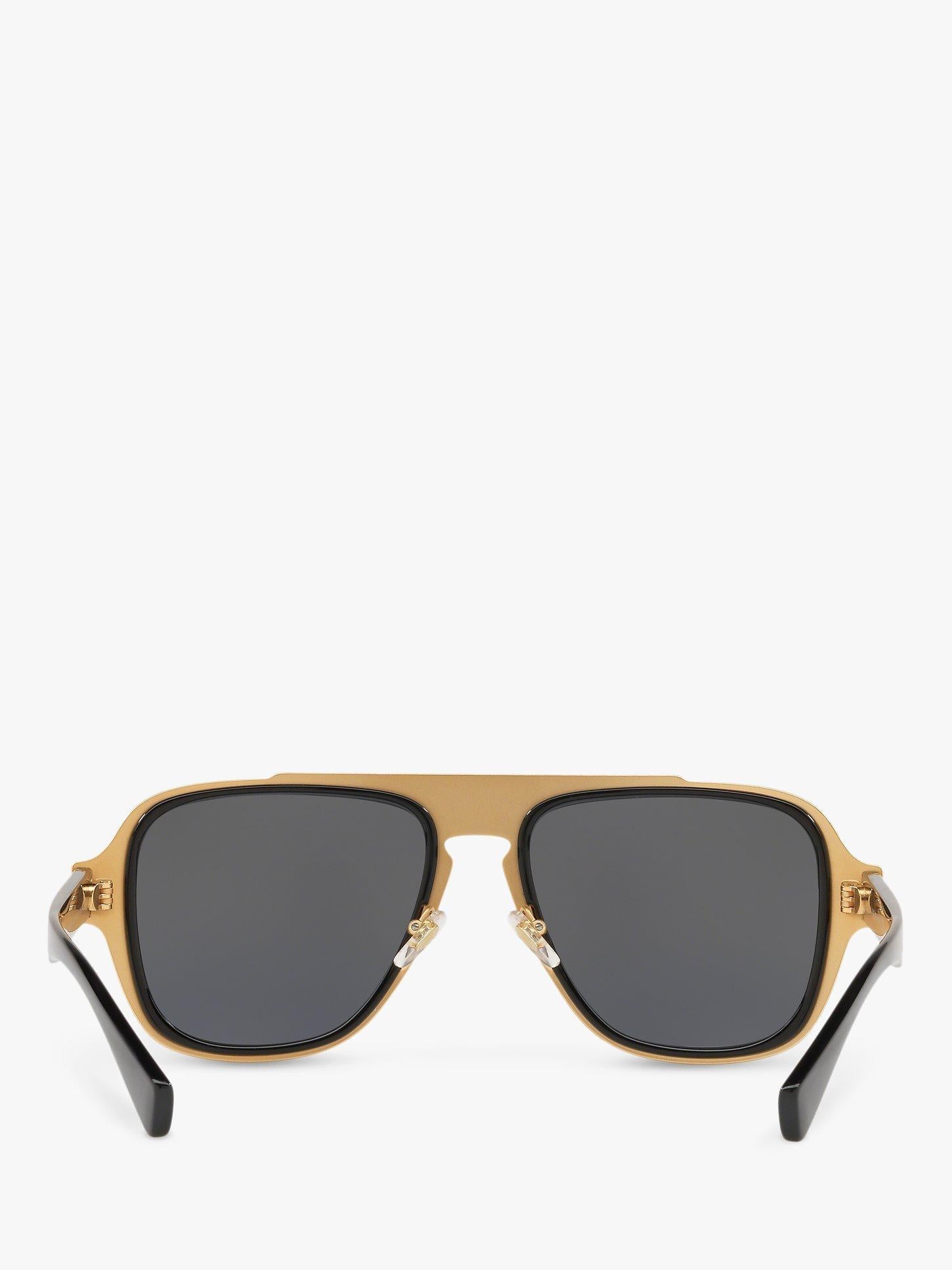 Versace sunglasses polarised geometric black grey 56mm, UK version