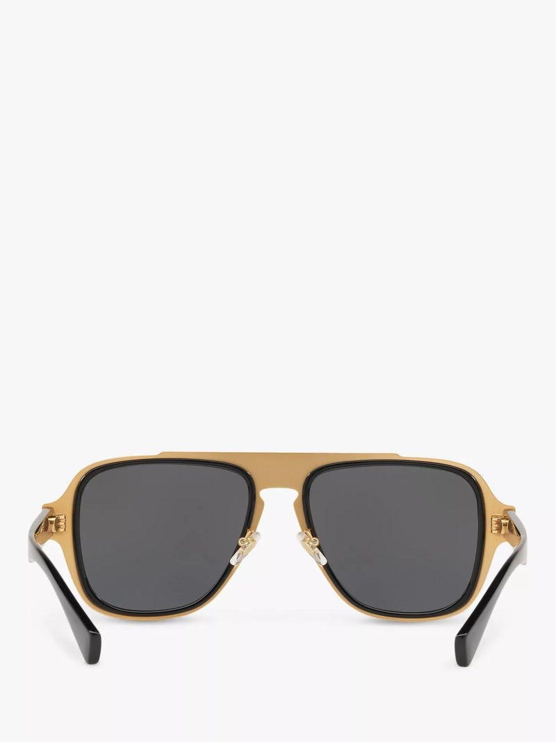 Versace sunglasses polarised geometric black grey 56mm, UK version