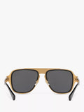 Versace sunglasses polarised geometric black grey 56mm, UK version