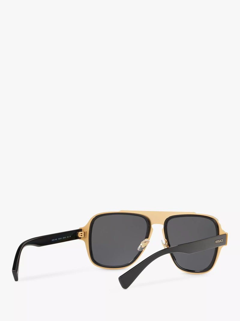 Versace sunglasses polarised geometric black grey 56mm, UK version
