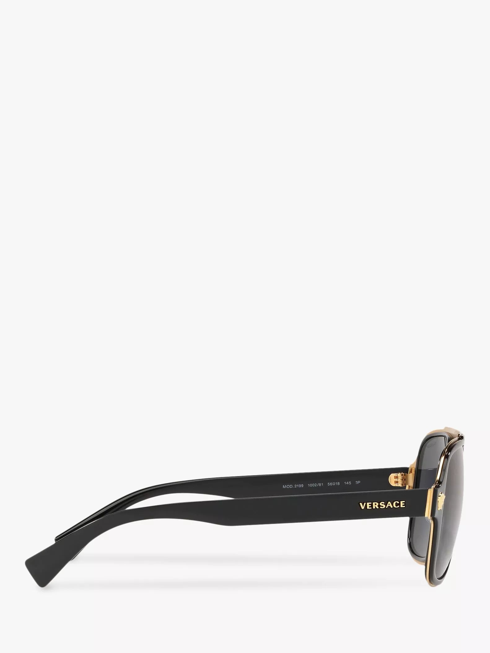Versace sunglasses polarised geometric black grey 56mm, UK version