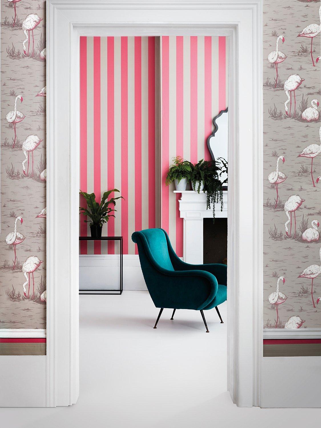 Cole & Son Glastonbury Stripe Wallpaper, UK wallpaper (British brand)