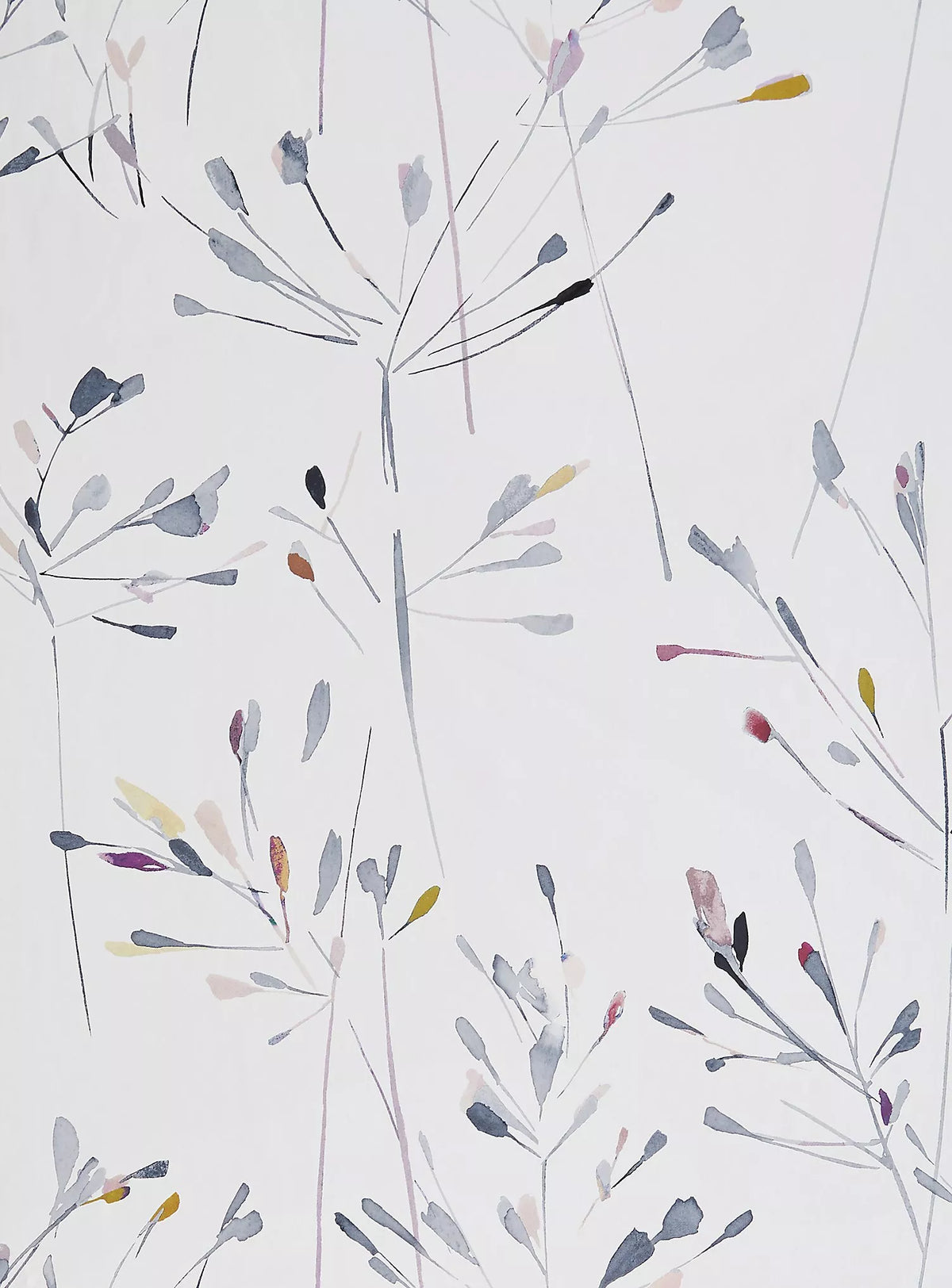 John Lewis Nerine floral wallpaper design with painted stems, UK version