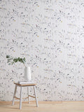 John Lewis Nerine floral wallpaper design with painted stems, UK version