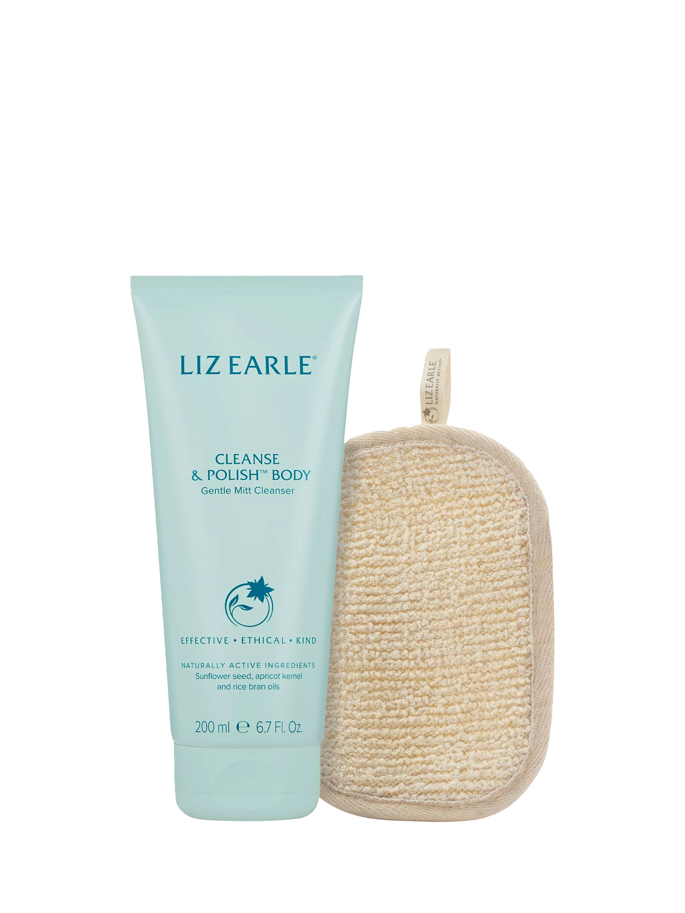 Liz Earle Cleanse & Polish Body Gentle Mitt Cleanser 200ml, UK version