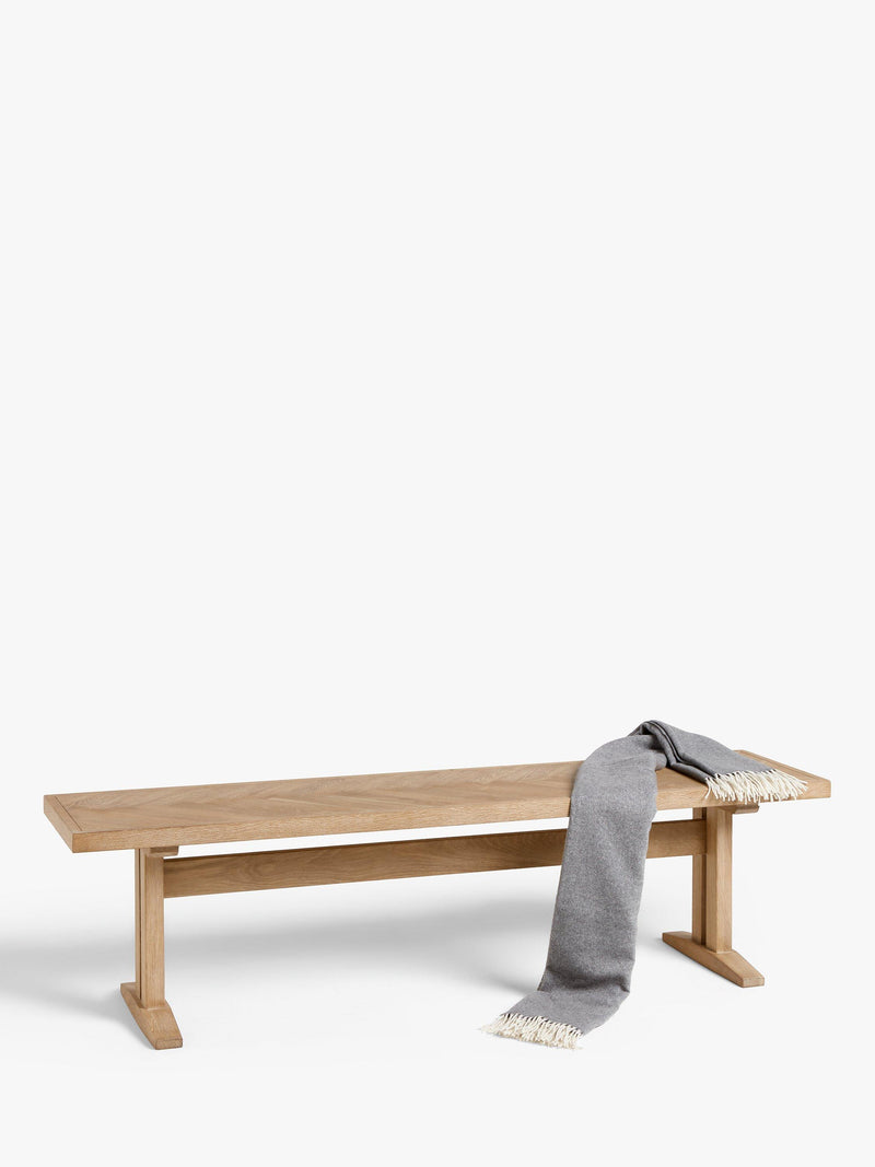 John Lewis Estate 3 seater bench in natural oak finish (British brand)