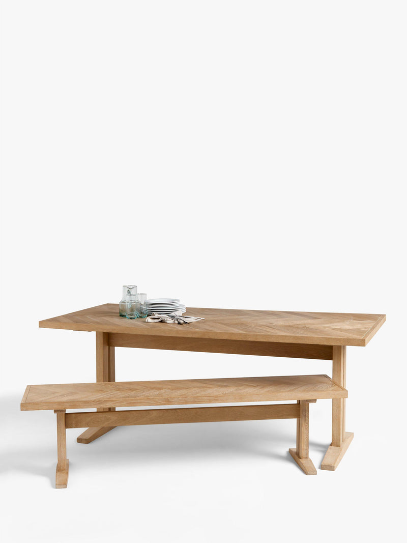 John Lewis Estate 3 seater bench in natural oak finish (British brand)