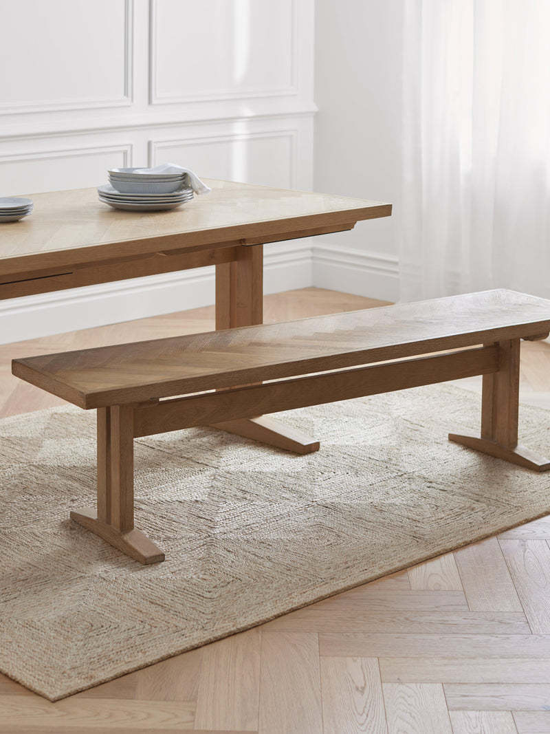 John Lewis Estate 3 seater bench in natural oak finish (British brand)