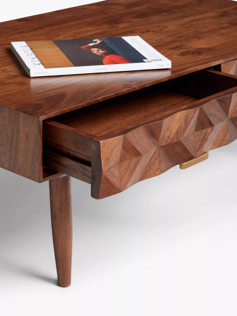 Swoon Franklin brown rectangular coffee table, UK version